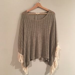 Umgee Boho Chic Poncho Cape Top